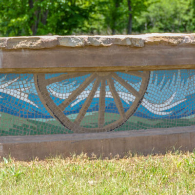 Legacy of Kansas - segment of muraled wall at Grove Park photo from 2009
