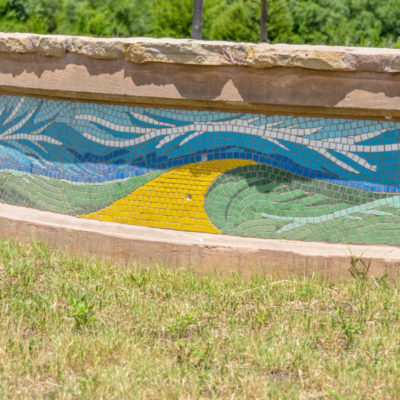 Legacy of Kansas - segment of muraled wall at Grove Park photo from 2009