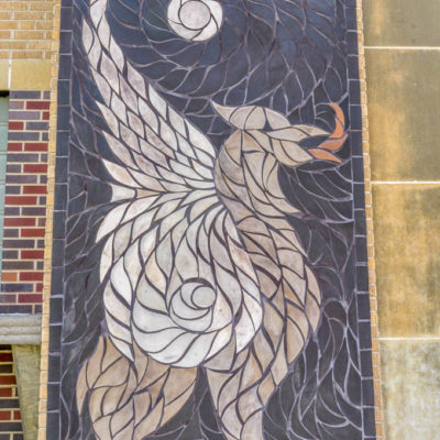 Tile mosaic Griffin - Northeast Magnet High School - 18457 N. Chautauqua photo from 2009