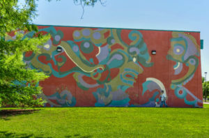 Evergreen Mural No.1 - Evergreen Park Recreation Center - 2700 N. Woodland - Ryan Drake and Cody Handlin with youth apprentices 2009